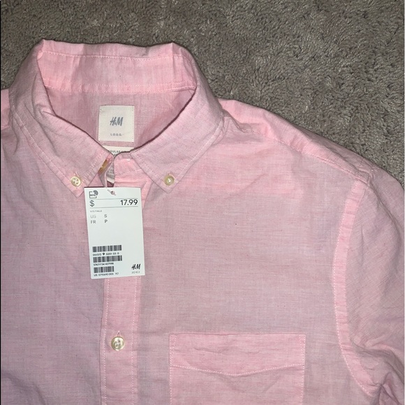 NWT! H&M Button-Up Pocket Collared Tee - Picture 2 of 5
